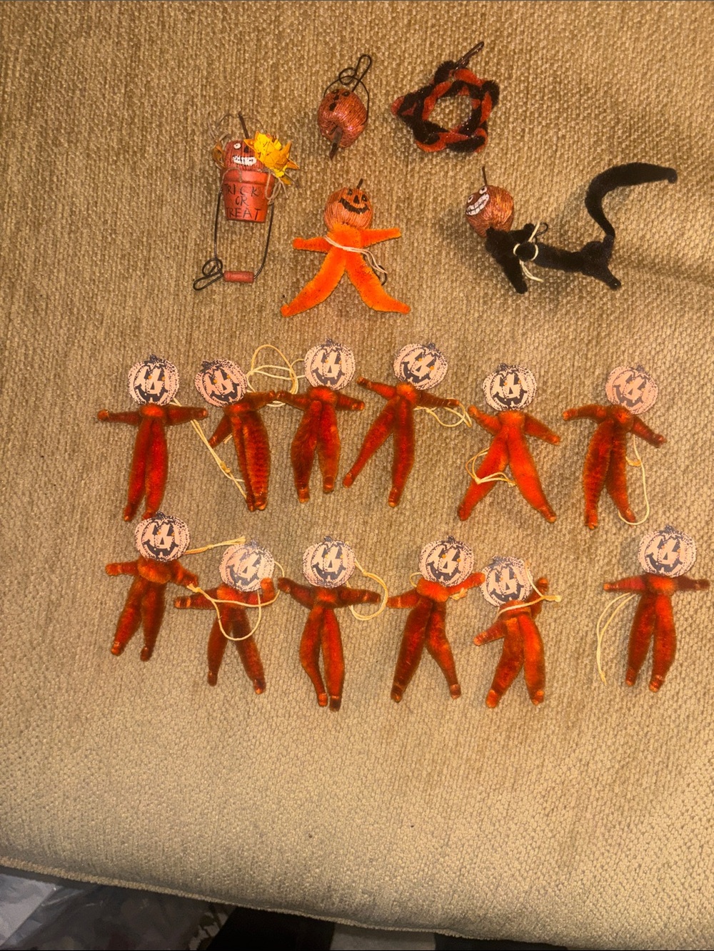 Orange Pumpkin String Puppet Costume Set for Kids Halloween